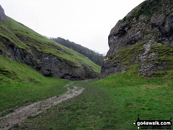 Walking up through Cavedale from Castleton