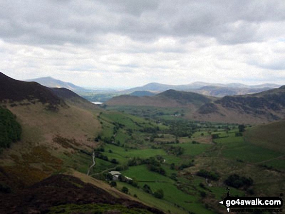 Knott Rigg (foreground left), Buttermere (just poking out) with Red Pike (Buttermere) beyond and Whitelees Pike & Wandope (centre right) from Ard Crags