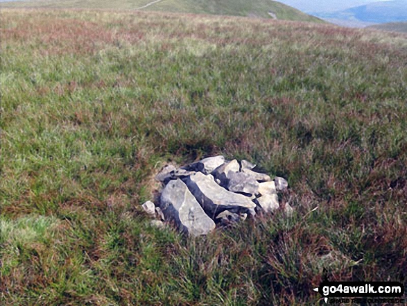 Walk c180 The Howgills from Low Carlingill Bridge - Bram Rigg Top summit cairn