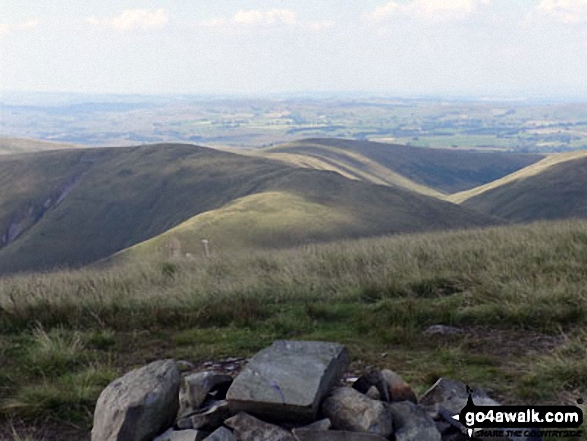 The view from Fell Head (Howgills) summit cairn