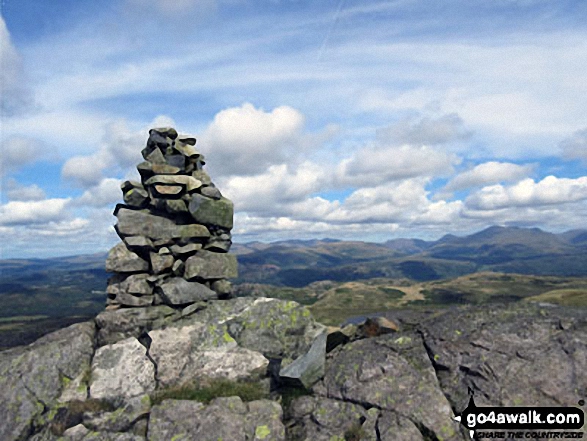 Walk c462 The Devoke Water Fells from Birker Fell - Cairn on White Pike (Birkby Fell)