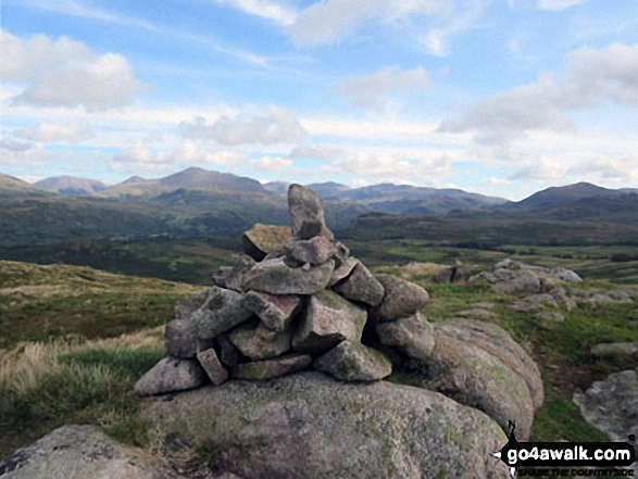 Walk c462 The Devoke Water Fells from Birker Fell - Rough Crag (Birker Fell) summit cairn