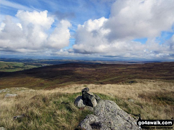 Walk c431 The Wet Sleddale Wainwright Outlying Fells - Great Saddle Crag summit cairn