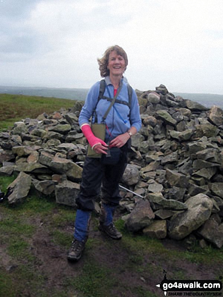 Walk c410 Dent (Long Barrow) and Flat Fell from Wath Bridge, Cleator Moor - On the summit of Dent (Long Barrow)