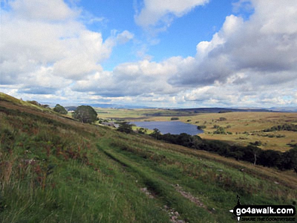 Walk c492 Sleddale Pike, Wasdale Pike, Great Yarlside, Great Saddle Crag and Ulthwaite Rigg from Wet Sleddale Reservoir - Path down to Sleddale Hall and Wet Sleddale Reservoir