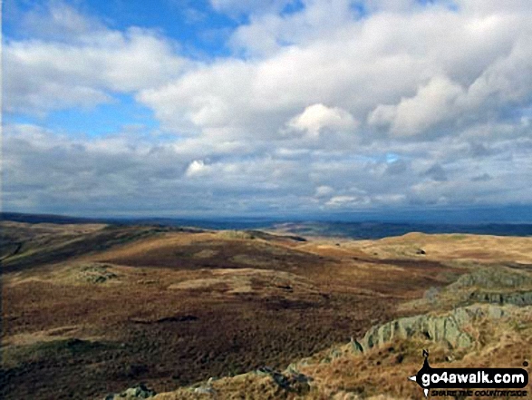 Walk c431 The Wet Sleddale Wainwright Outlying Fells - The view from High Wether Howe