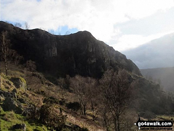 Looking back on Gouther Crag from the descent