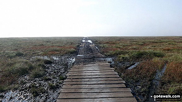 A useful wooden path across the Swinhope Moor bog