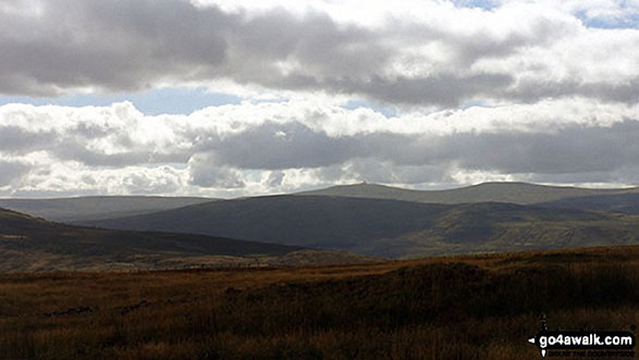 Walk n106 Killhope Law and Middlehope Moor from Allenheads - View from Middlehope Moor summit