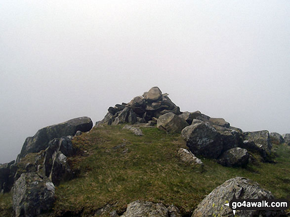 Walk c139 Allen Crags, Glaramara and Seathwaite Fell from Seatoller - The cairn on the summit of Glaramara