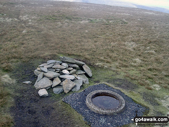 The Ordnance Survey Concrete Ring on the summit of Branstree (Artlecrag Pike)