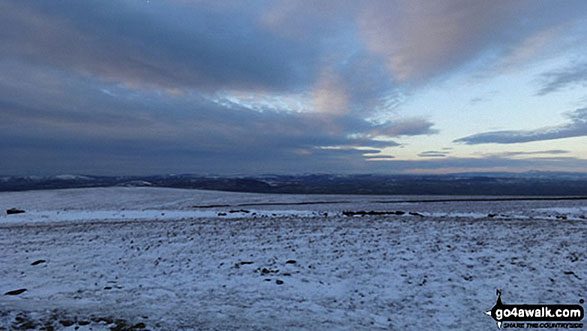 Walk l100 Pendle Hill from Barley - The lovely skies over Pendle Hill (Beacon or Big End)