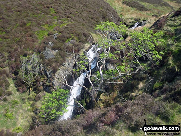 Walk c273 Skiddaw and Bakestall from Gale Road (Underscar) nr Keswick - Whitewater Dash Waterfalls