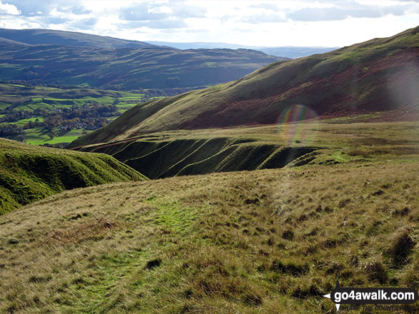 The view from the path back to Sedbergh from Crook (Howgills)