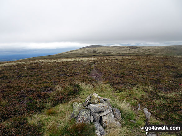 Walk c284 Great Sca Fell and High Pike from Fell Side - Great Lingy Hill Summit with Miller Moss in the distance