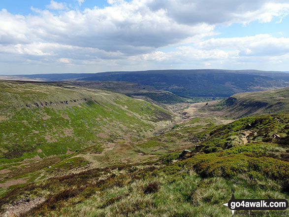 The glorious view of the Crowden Brook Valley from Laddow Rocks