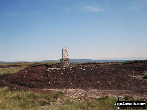 Walk ny135 Fountains Fell and Darnbrook Fell from Dale Head - Darnbrook Fell summit Trig Point