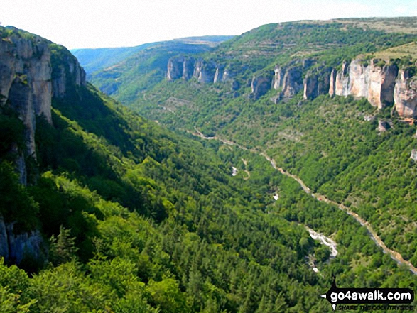 Gorge de la Jonte, looking westwards towards the junction with the Gorge du Tarn