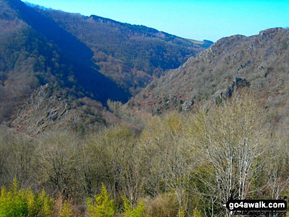 Looking along the valley of the river Aveyron from the hilltop hamlet of Mirabel