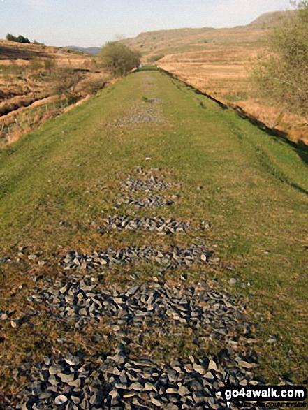 Heading back to the car along a former railway line across Dol Benlas