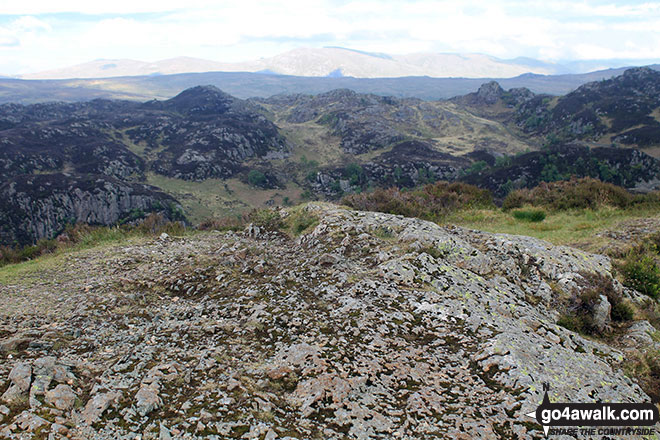 Walk c369 High Raise, Ullscarf and Grange Fell from Rosthwaite - The bare rocky summit of King's How