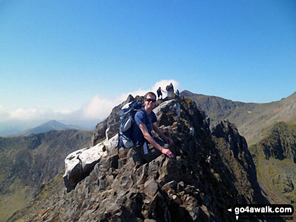 Russ on the top of Crib Goch