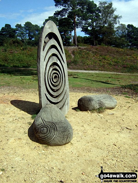 Walk su100 Leith Hill from Friday Street - Sculpture on the summit of Leith Hill