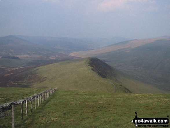 Walk c273 Skiddaw and Bakestall from Gale Road (Underscar) nr Keswick - Burnt Horse from Lonscale Fell