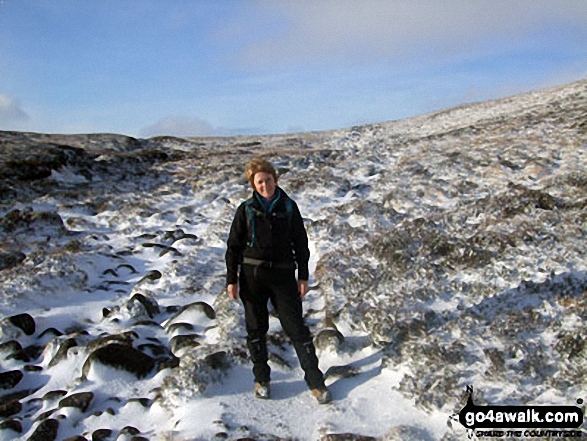 On a frozen Slieve Donard (Sliabh Donairt) Bog at the top of the path from Bloody Bridge