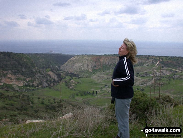 Myself taking a breath of fresh air!! on Mount Olympus in Troodos Mountains Cumbria Cyprus