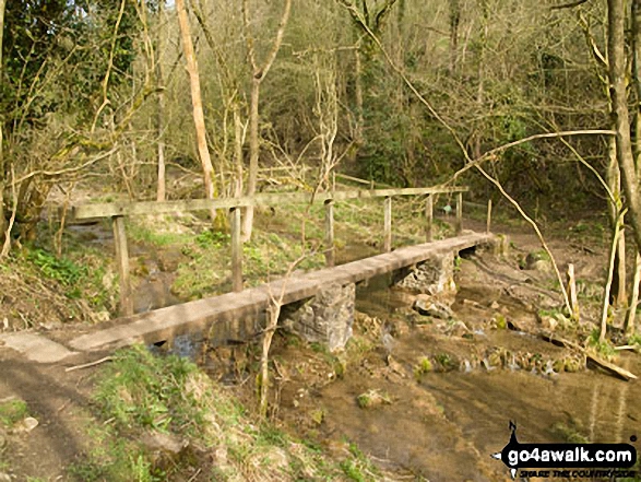 Walk d196 Water-cum-Jolly Dale, Cressbrook Dale and Monks Dale from Miller's Dale - The footbridge at the Miller's Dale end of Monk's Dale