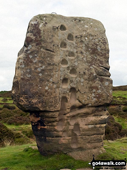 Walk d199 Stanton Moor from Rowsley - The Cork Stone