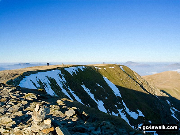 Walk c427 Helvellyn via Striding Edge from Patterdale - Helvellyn summit plateau