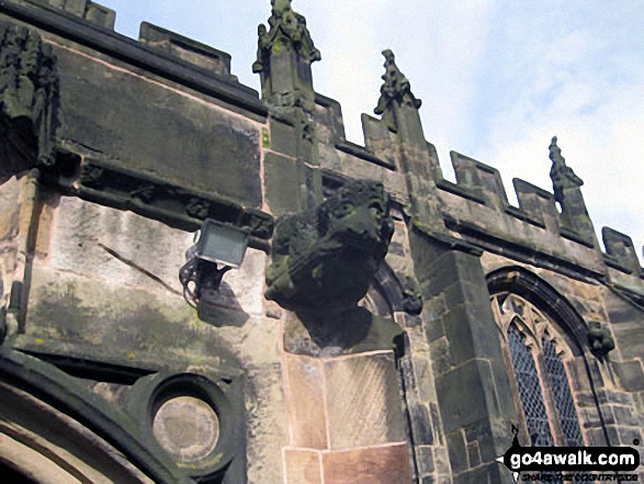 Walk ch148 Gawsworth Hall from North Rode - Gargoyle detail on Gawsworth Church