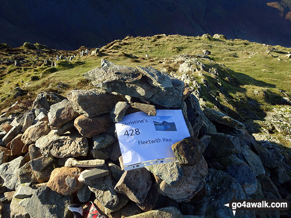 Walk c456 Fleetwith Pike, Hay Stacks, Brandreth and Grey Knotts from Honister Hause - The summit cairn on Fleetwith Pike