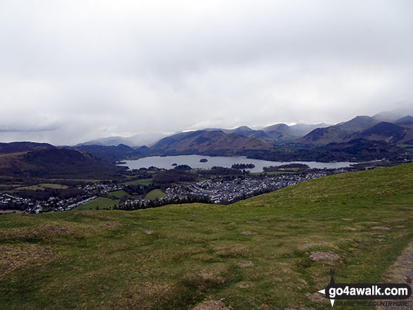 Walk c163 Great Sca Fell from Over Water - Derwent Water and Keswick from Latrigg