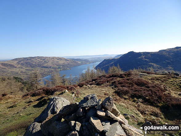 Ullswater from the summit cairn on Glenridding Dodd