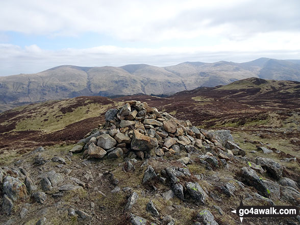 Walk c325 Sale Fell and Ling Fell (Wythop) from Wythop Church - Bleaberry Fell summit cairn