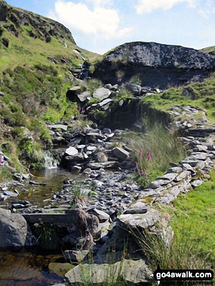 On Moel Bowydd above the Drum House at the top of a disused incline in Maen-offeren Quarry