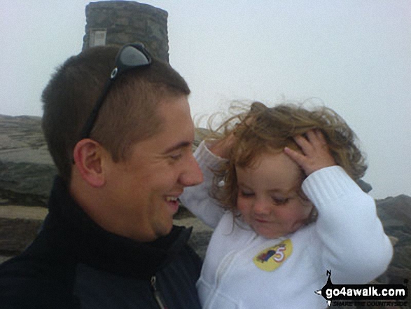 Me and my daughter on Snowdon (Yr Wyddfa) in Snowdonia Gwynedd Wales