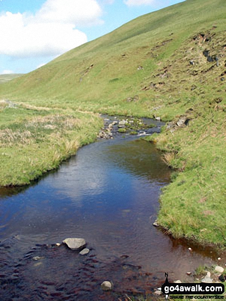 Walk n157 Swineside Law and Windy Gyle from Wedder Leap, Barrowburn - Usway Burn