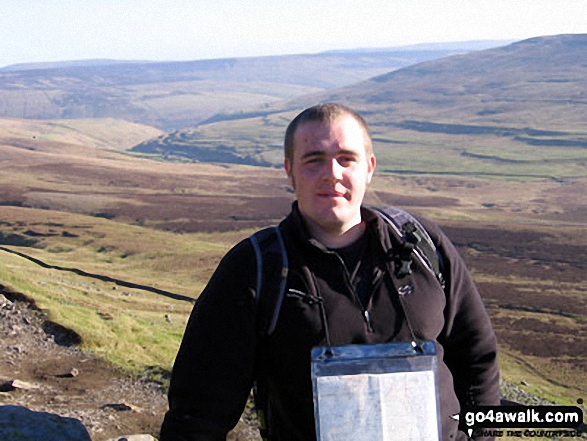 Walk ny158 Pen-y-ghent and Plover Hill from Horton in Ribblesdale - On the summit of Pen-y-ghent