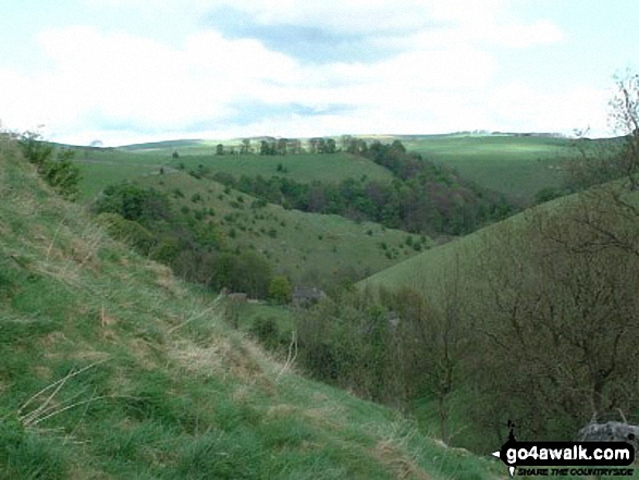 Walk s111 Dove Dale, Ilam, Castern Hall and Stanshope from Milldale - Descent into Milldale from Stanshope