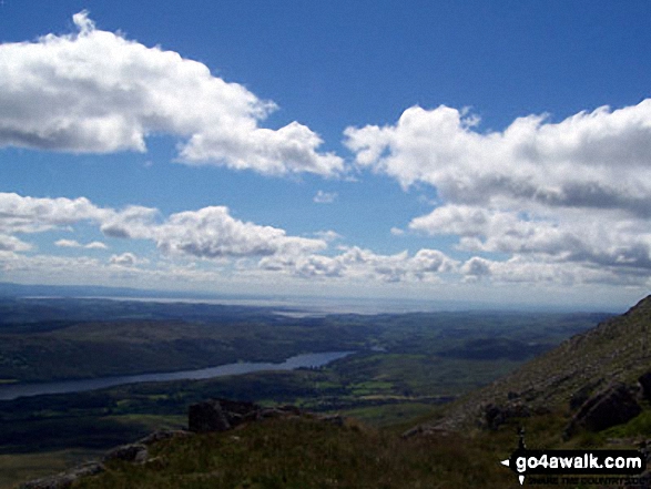 Walk c210 The Old Man of Coniston from the Walna Scar Road, Coniston - Coniston Water from The Old Man of Coniston summit