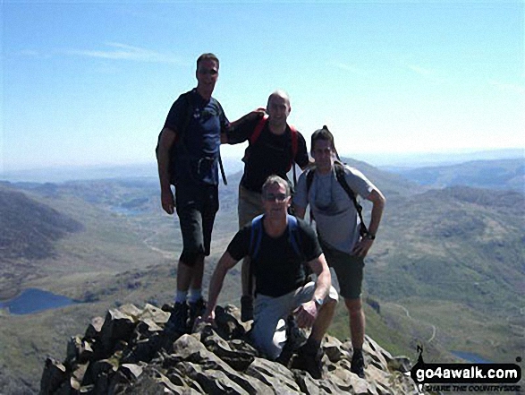 Me, Rob, Els & Old Man Mick on Crib Goch in Snowdonia National Park Gwynedd Wales