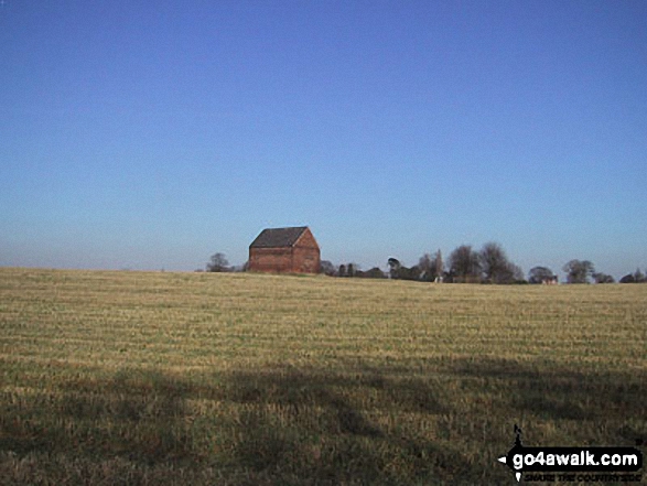 Walk gm101 The Bridgewater Canal from Dunham Town - Barn in a field near Dunham Massey Deer Park