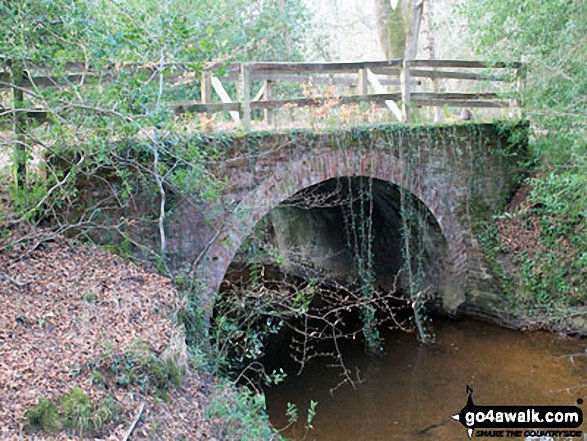 Walk ha109 Lyndhurst Hill and Swan Green from Lyndhurst - Roman Bridge spanning Highland Water