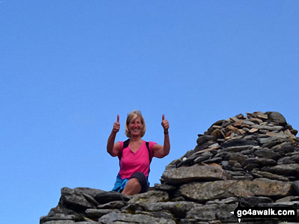 The 'Thumbs up' on the summit of The Old Man of Coniston