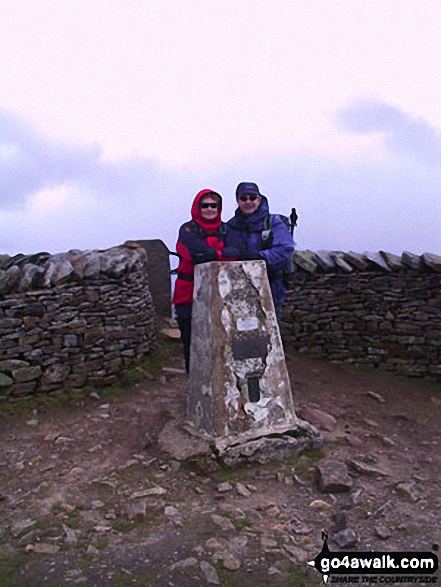 Me and my partner Jean on Whernside in Yorkshire Dales North Yorkshire England