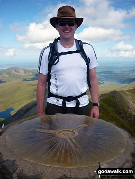 Walk gw107 Snowdon and Yr Aran from Rhyd-Ddu - Me on the summit of Snowdon